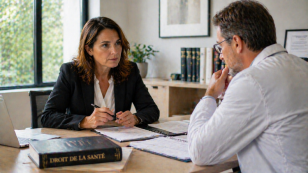 avocat accompagnant un professionnel de santé